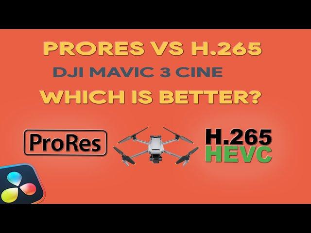 ProRes vs H.265? DRONE vs PRO Camera Codec | DJI Mavic 3 Cine