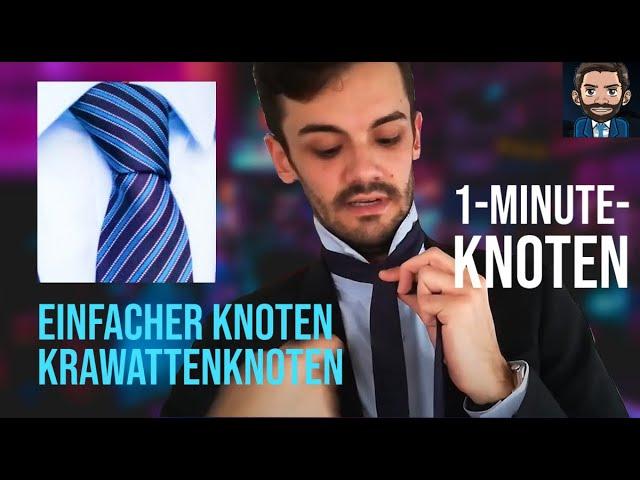 Krawatte binden - EINFACH 1 MINUTE Einfacher Krawattenknoten (Four in Hand) / Anleitung