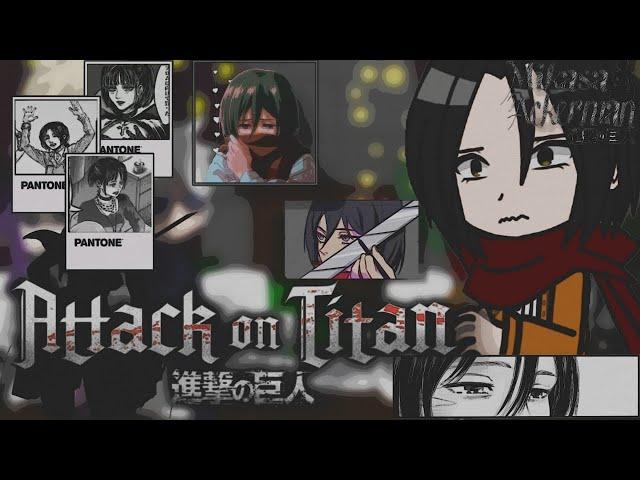 Fandoms react to Mikasa Ackerman | Attack on Titan | Part 2/5 | Gacha