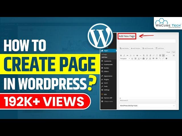 How to create Page in WordPress - WordPress Tutorial for Beginners