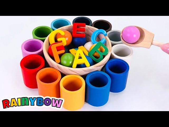 Let’s Find the Surprise ABCs using Rainbow Cups