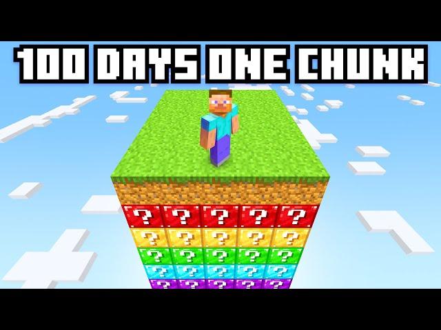 100 Days on a Lucky Block Chunk!