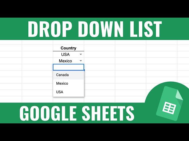 How to Make a Drop Down List in Google Sheets