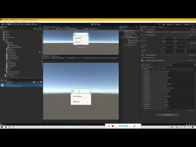 Unity Searchable Input field with Dropdown