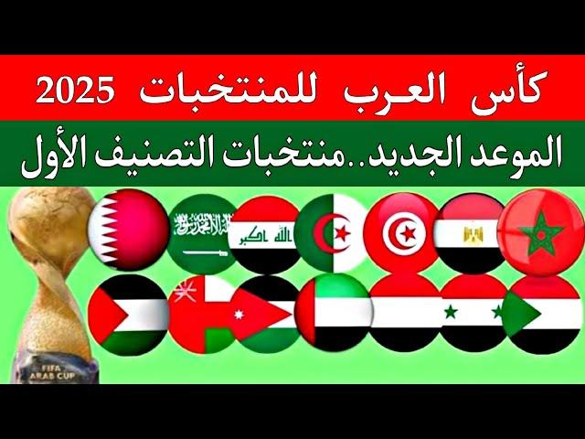 كأس العرب للمنتخبات 2025 قطر..الموعد الجديد..نظام المشاركة..المغرب والجزائر ومصر وقطر رؤوس المجموعات