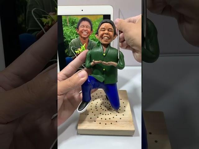 Handmade, old children picking peppers, handmade, production process, clay figurines, how to mak