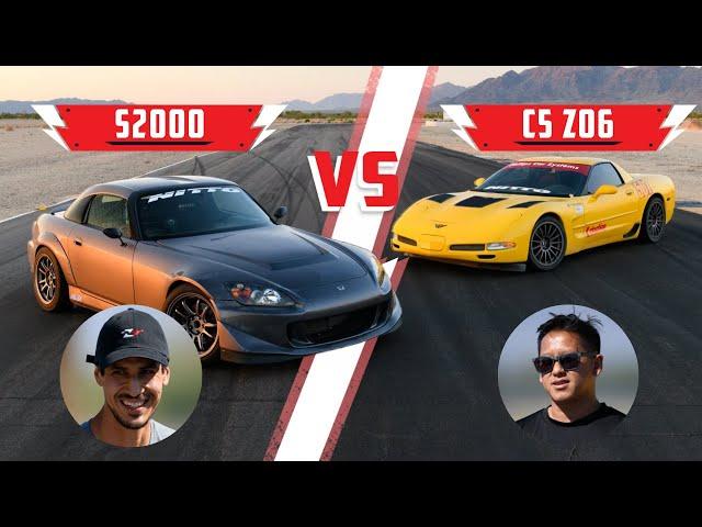 Jaw-dropping Finish! Our Closest Race Ever: C5 Corvette Z06 Vs Honda S2000 | Driver Battles