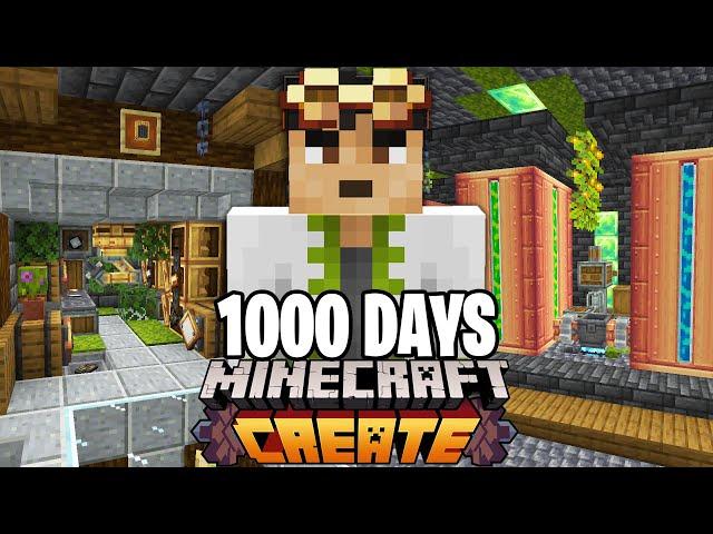 I Survived 1000 Days with the Create Mod in Hardcore Minecraft [FULL MOVIE]
