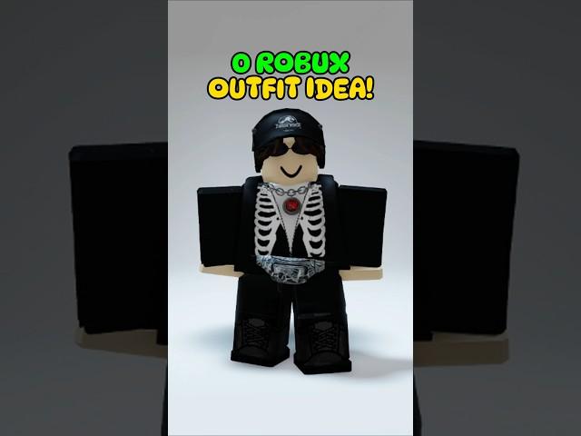 0 Robux Outfit Idea! Black Free Items & Avatar! #roblox #shorts