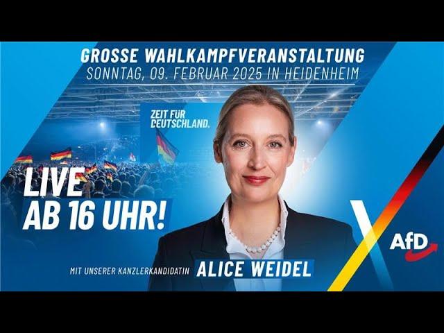 Live: Mega-Veranstaltung mit Alice Weidel in Heidenheim! - AfD