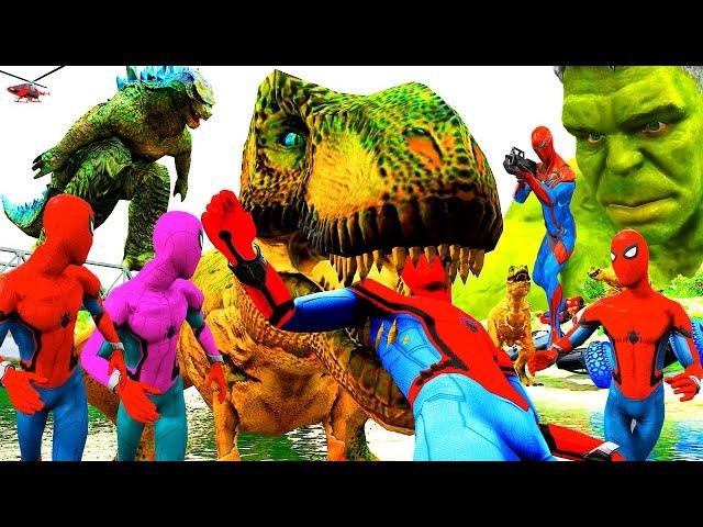 Khủng Long Bạo Chúa Đại Chiến Siêu Nhân Nhện 2, Spiderman Dinosaur 18 Đối Đầu Siêu Nhân Khủng Long