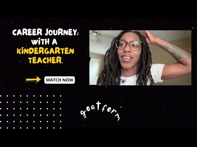 Kindergarten teacher shares her career journey