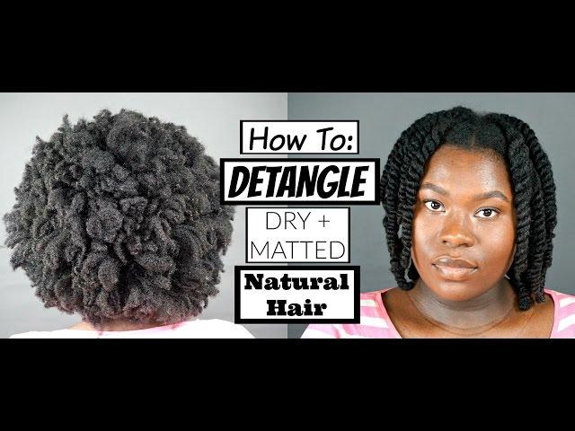 How To: Detangle THICK, DRY + MATTED | Finger Detangling | Type 4a 4b 4c Natural Hair | Bubs Bee