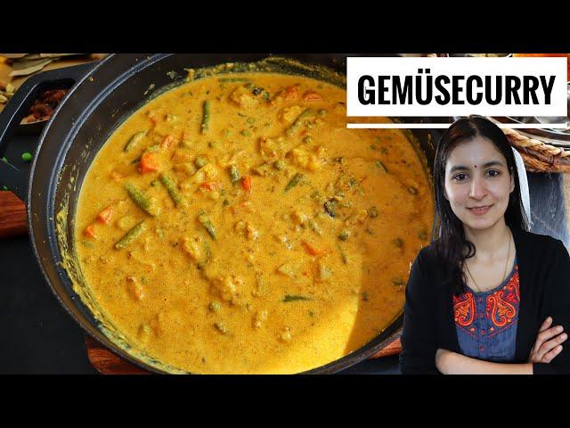 Cremiges Veg Korma zum Genießen | Indisches Gemüsecurry mit Kokosmilch | Einfach & Köstlich!