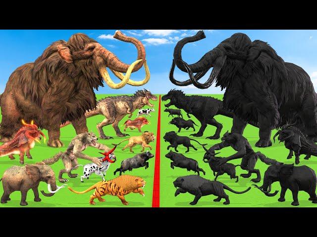 Prehistoric Mammals VS Shadow Itself Mammals Size Animal Epic Battle Animal Revolt Battle Simulator