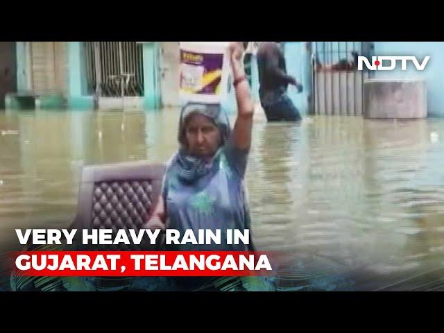 Very Heavy Rain In Gujarat, Telangana