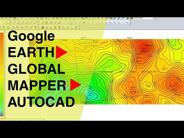 The easiest way to EXTRACT CONTOURS from GOOGLE EARTH directly in AUTO-CAD using GLOBAL MAPPER