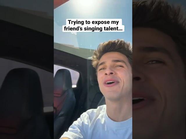 HE HAS A HIDDEN SINGING TALENT!!