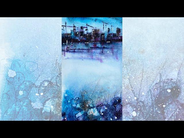 How To Paint An Abstract Watercolour For Beginners #shorts