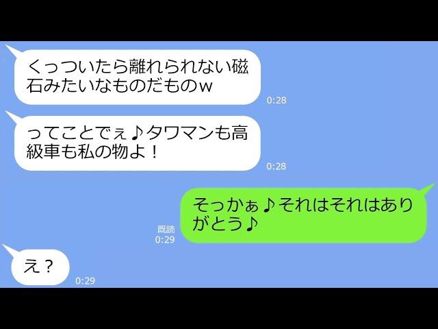 【LINE】ママ友から突然の略奪宣言「旦那もタワマンも高級車も私の物よ！」→私「ありがとう」全部くれてやった結果ｗｗw【総集編】