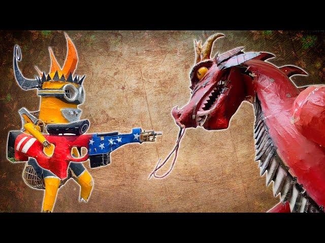 Minion Gatot Kaca vs Naga !! Kondisi Arak arakan Takbir Keliling Idul Fitri