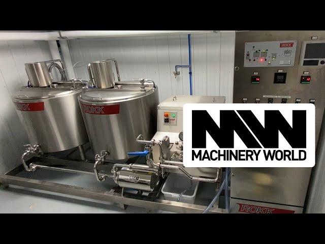 Installed in Canada - ROKK MP 300 Litre Ice Cream Mix Processing Pasteurisation Plant