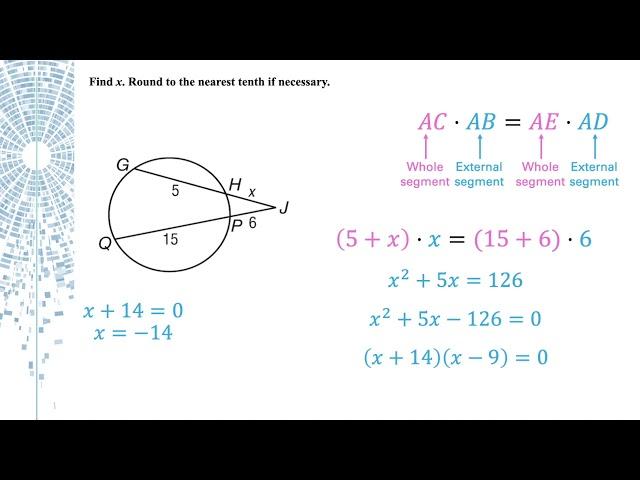 10.7 Special Segments in Circles