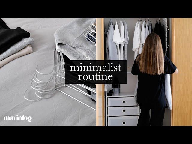 Minimalist routine | Clean my closet | Silent vlog