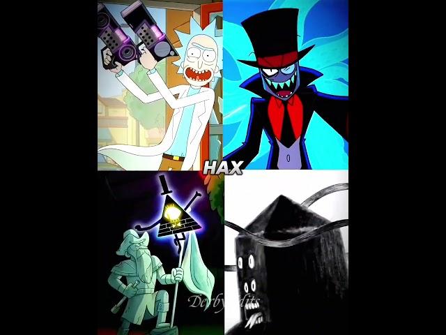 Bill Cipher Vs Black Hat Vs Rick Sanchez Vs Golb #1v1 #battle #shorts #edit