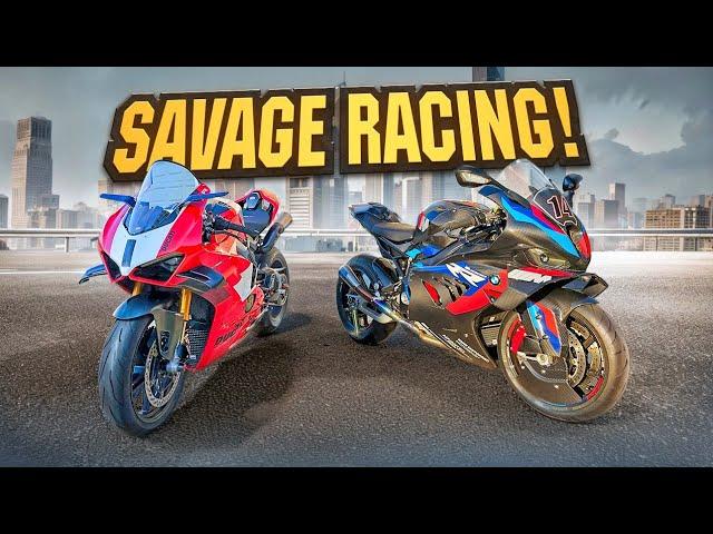 RACING MY $175,000 DUCATI AND BMW MOTORCYCLES!