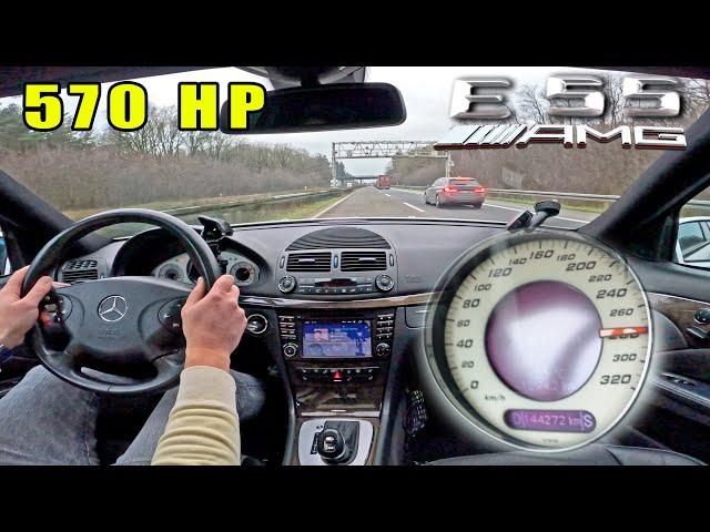 570HP Mercedes E55 AMG is OLD SCHOOL V8 PERFORMANCE on AUTOBAHN