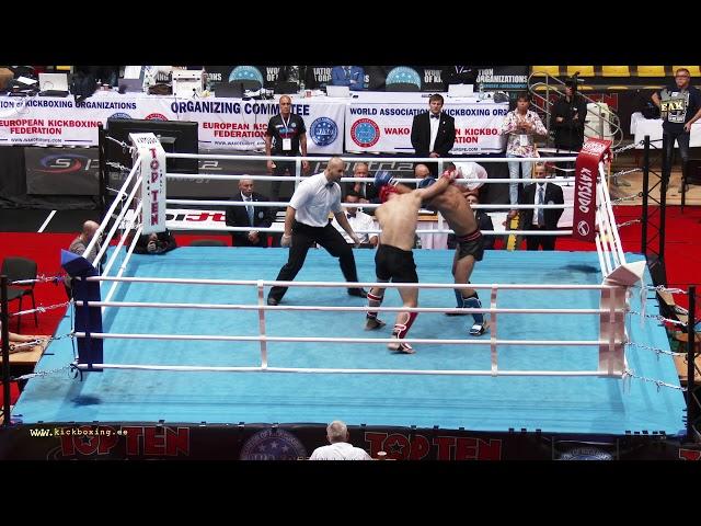 WAKO European Championship 2018 final RAJABZADEH BAHRAM vs PLAZIBAT ANTONIO K1 051 S M +91 kg