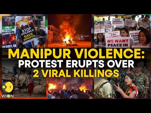 Manipur violence: Thousands of students protest over brutal killing of two in Imphal l WION ORIGINAL