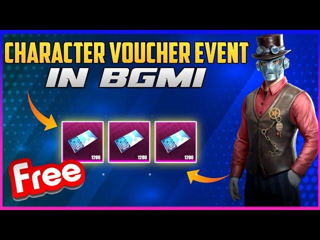  FREE 1400 CHARACTER VOUCHERS IN BGMI ! FREE CHARACTER VOUCHERS EVENT