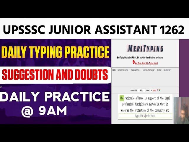 Junior assistant 1262 typing|Junior Assistant 1262 typing date|UPSSSC latest news today| UPSSSC