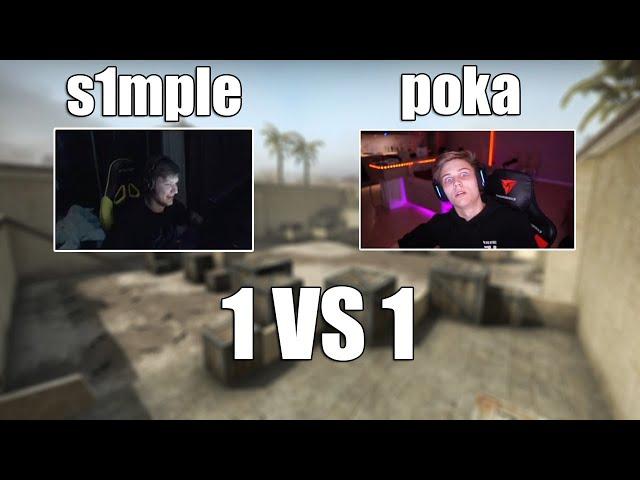 СИМПЛ ИГРАЕТ 1 НА 1 ПРОТИВ ПОКИ! CS;GO S1MPLE / POKA