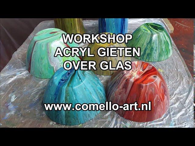 Acryl gieten over glas