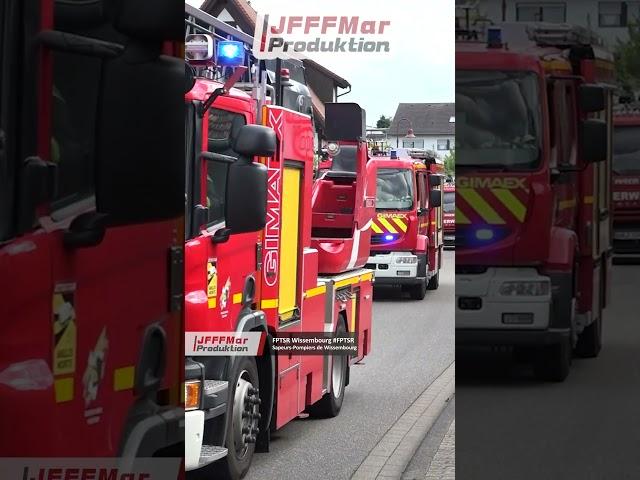 Französisch-Deutscher Löschzug auf Alarmfahrt! #france #germany #pompiers #feuerwehr