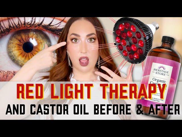 3 POWERFUL Castor Oil Benefits for THE FACE | WITH RED LIGHT THERAPY