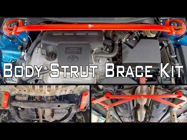 Installing body stabilization strut brace kit on my 2017 toyota camry/Strut brace before and after