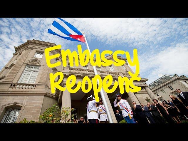 Cuban Flag Raised at Embassy in Washington, DC + Cuban Foreign Minister Bruno Rodriguez Remarks