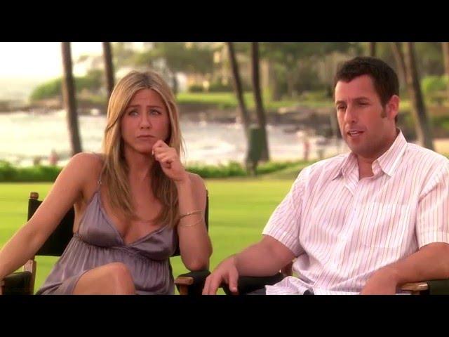 Jennifer Aniston with braless cleavage & pokies on BTS of 'Just Go With It' HD Edit