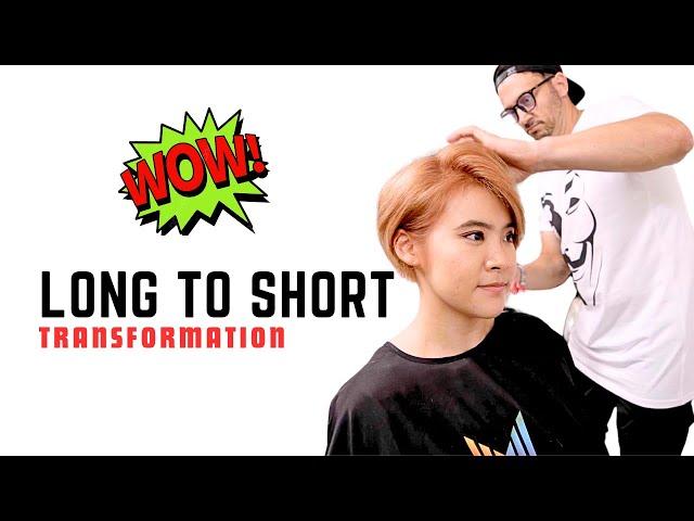 Long to Short Haircut Transformation with easy to follow techniques by Adam Ciaccia