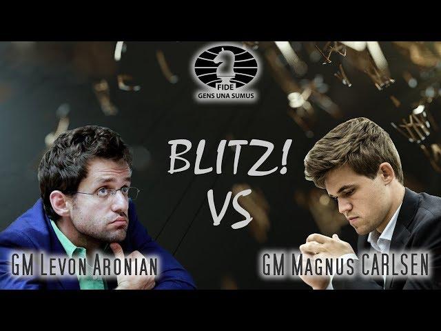 GM Levon Aronian vs GM Magnus Carlsen. King Salman World Blitz Championships 2018