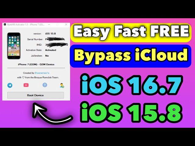 Easy Fast FREE iCloud Bypass tool iOS 15/16 | iPhone/iPad/iPod free unlock iCloud |