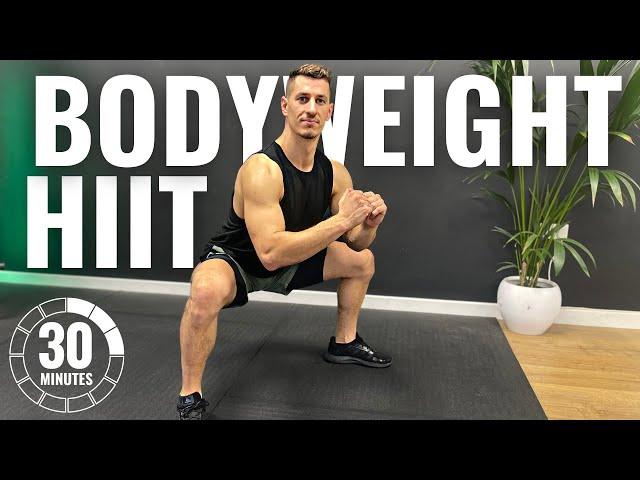 30 Minute NO REPEAT BODYWEIGHT HIIT WORKOUT with Low Impact Beginner Modifications