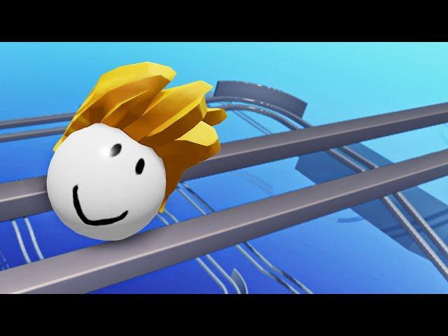 我變成了一顆球在鐵軌上闖關！最後我能過關嗎！？【Roblox 機械方塊】