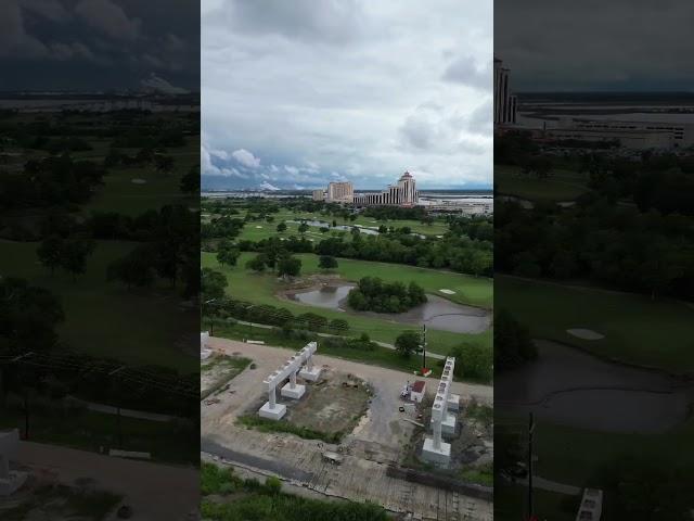New bridge construction in Lake Charles, LA. set to music of Rico Loop. 5/2025