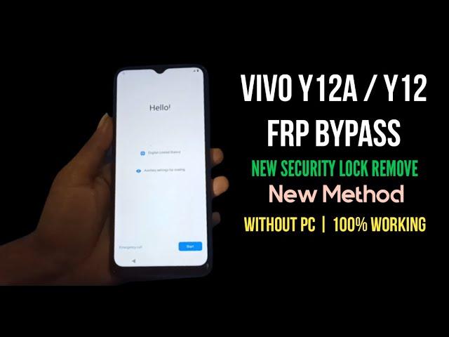 VIVO Y12A V2102 Frp Bypass Android 11 & 12 Without PC New Method