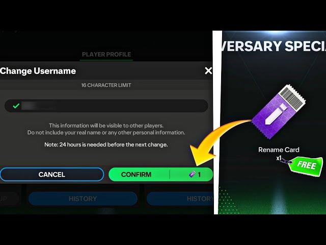 How to Change Name in FC Mobile , How to Get Rename Card in FC Mobile 